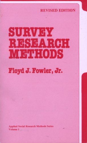 Imagen de archivo de Survey Research Methods (Applied Social Research Methods) a la venta por HPB-Red