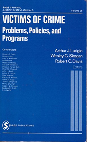 Stock image for Victims of Crime : Problems, Policies, and Programs for sale by Better World Books