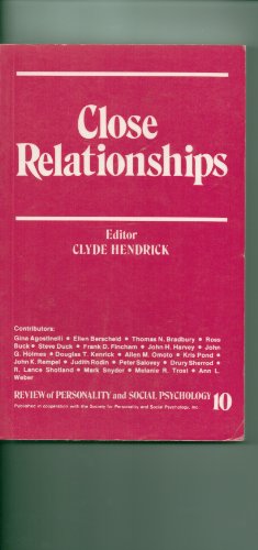 9780803933781: Close Relationships: A Sourcebook: 10 (The Review of Personality and Social Psychology)