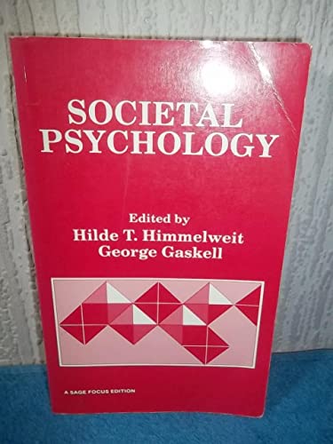 Stock image for Societal Psychology (SAGE Focus Editions) for sale by Mispah books