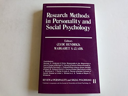 9780803936492: Research Methods in Personality and Social Psychology