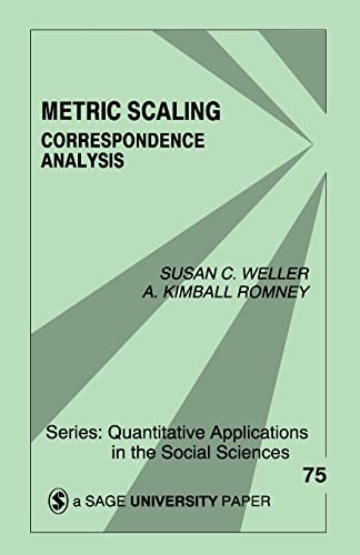 Beispielbild fr Metric Scaling : Correspondence Analysis zum Verkauf von Better World Books: West