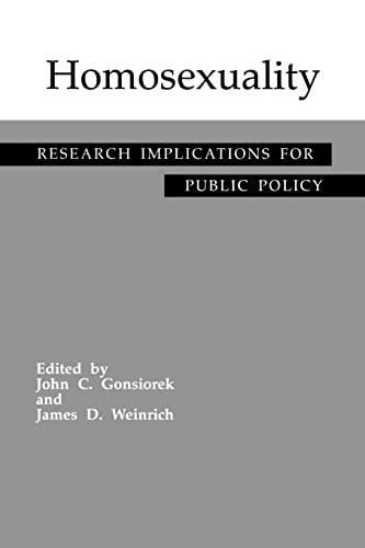 Beispielbild fr Homosexuality: Research Implications for Public Policy zum Verkauf von BooksRun