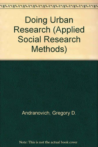 9780803939882: Doing Urban Research (Applied Social Research Methods)