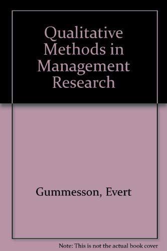 Stock image for Qualitative Methods in Management Research for sale by Ergodebooks