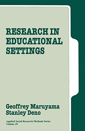 Stock image for Research in Educational Settings for sale by ThriftBooks-Atlanta