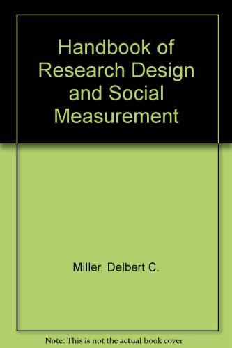 9780803942196: Handbook of Research Design and Social Measurement