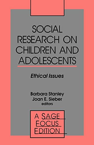 Beispielbild fr Social Research on Children and Adolescents : Ethical Issues zum Verkauf von Better World Books