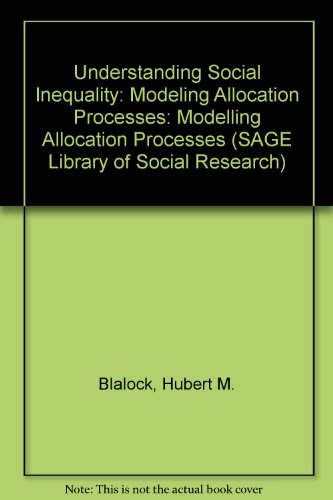 Imagen de archivo de Understanding Social Inequality : Modeling Allocation Processes a la venta por Better World Books