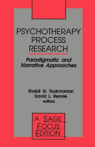 Stock image for Psychotherapy Process Research Vol. 143 : Paradigmatic and Narrative Approaches for sale by Better World Books Ltd