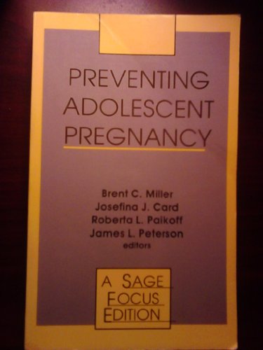 Imagen de archivo de Preventing Adolescent Pregnancy : Model Programs and Evaluations a la venta por Better World Books