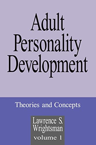 Stock image for Adult Personality Development Vol. 1 : Volume 1: Theories and Concepts for sale by Better World Books