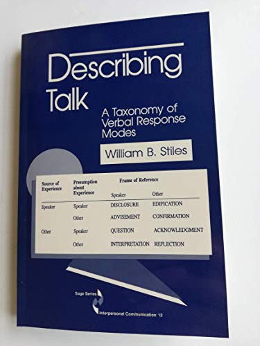 Beispielbild fr Describing Talk: A Taxonomy of Verbal Response Modes (Volume 12) zum Verkauf von Anybook.com