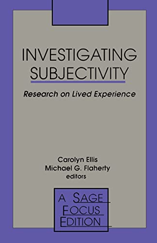 Stock image for Investigating Subjectivity: Research on Lived Experience (SAGE Focus Editions) for sale by Chiron Media