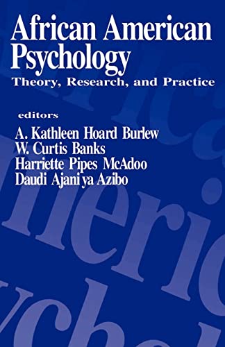 Stock image for African American Psychology: Theory, Research, and Practice for sale by HPB-Red