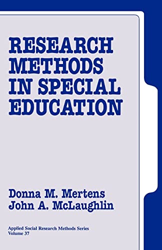 Stock image for Research Methods in Special Education (Applied Social Research Methods) for sale by Chiron Media