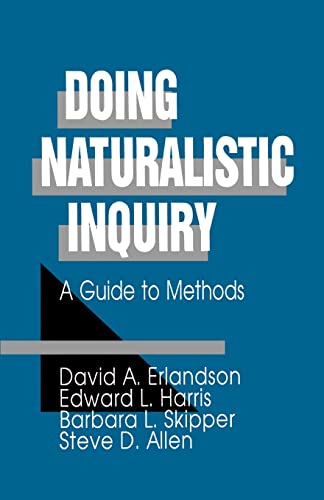 Beispielbild fr Doing Naturalistic Inquiry: A Guide to Methods zum Verkauf von BooksRun