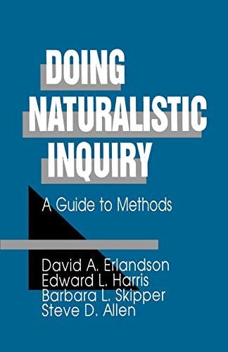 Imagen de archivo de Doing Naturalistic Inquiry: A Guide to Methods a la venta por BooksRun