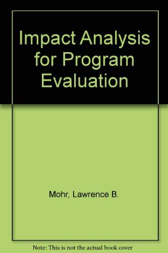 9780803949812: Impact Analysis for Program Evaluation