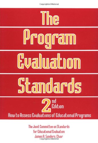 Stock image for The Program Evaluation Standards : How to Assess Evaluations of Educational Programs for sale by Better World Books