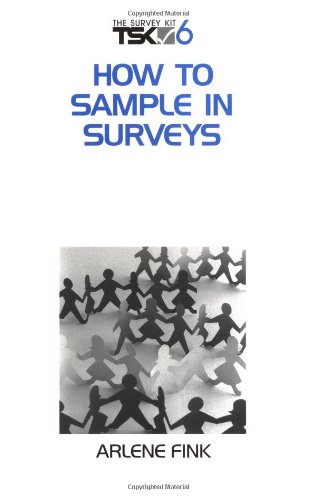 Imagen de archivo de How to Sample in Surveys (The Survey Kit, Vol 6) a la venta por Wonder Book