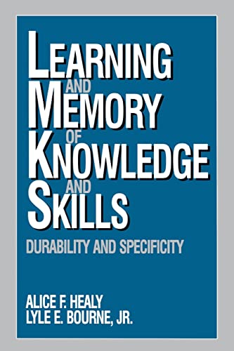 Stock image for Learning and Memory of Knowledge and Skills: Durability and Specificity for sale by Chiron Media