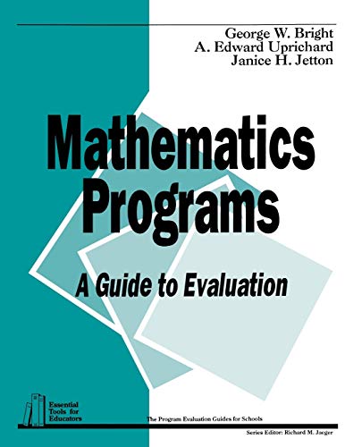 Beispielbild fr Mathematics Programs : A Guide to Evaluation zum Verkauf von Better World Books: West