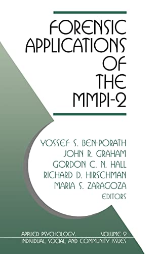 Imagen de archivo de Forensic Applications of the MMPI-2 (Applied Psychology : Individual, Social, and Community Issues, Vol 2) a la venta por HPB-Red