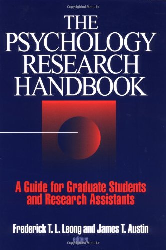 Beispielbild fr The Psychology Research Handbook: A Guide for Graduate Students and Research Assistants zum Verkauf von Anybook.com