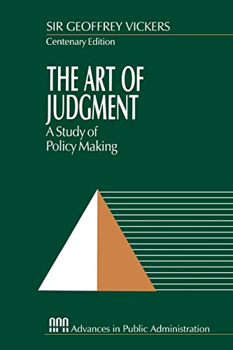 Stock image for The Art of Judgment: A Study of Policy Making for sale by THE SAINT BOOKSTORE