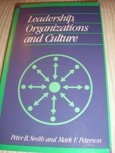 Imagen de archivo de Leadership, Organizations and Culture: An Event Management Model a la venta por Wonder Book