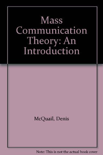 Beispielbild fr Mass Communication Theory : An Introduction zum Verkauf von Better World Books