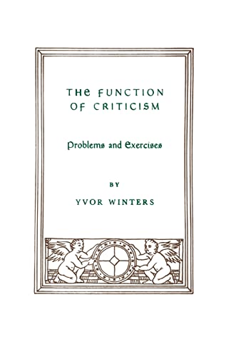 Stock image for The Function of Criticism: Problems and Exercises for sale by Best and Fastest Books
