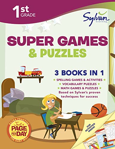 Beispielbild fr First Grade Super Games and Puzzles (Sylvan Super Workbooks) zum Verkauf von Better World Books
