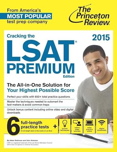 Beispielbild fr Cracking the LSAT Premium Edition with 6 Practice Tests, 2015 (Graduate School Test Preparation) zum Verkauf von BooksRun