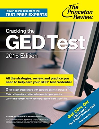 Beispielbild fr Cracking the GED Test with 2 Practice Exams, 2016 Edition zum Verkauf von Better World Books