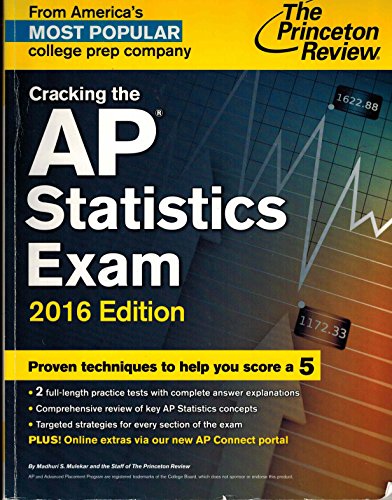9780804126250: The Princeton Review Cracking the Ap Statistics Exam 2016
