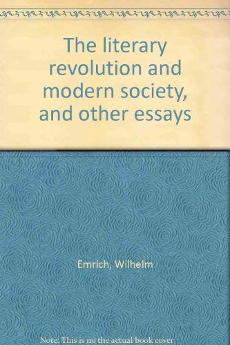 Imagen de archivo de The Literary Revolution and Modern Society and other essays a la venta por Neil Shillington: Bookdealer/Booksearch