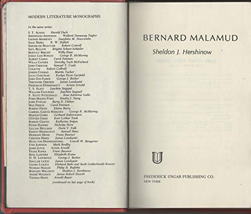 9780804423779: Bernard Malamud