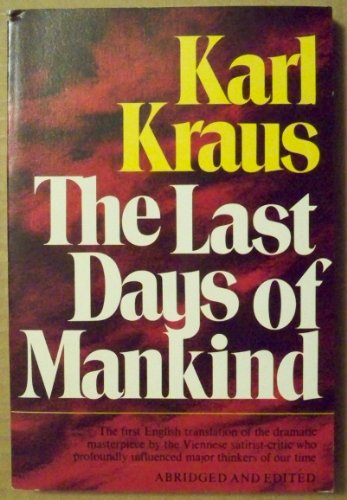 9780804424844: The last days of mankind: A tragedy in five acts