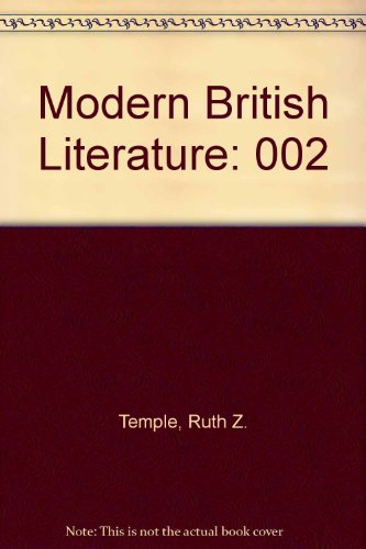Beispielbild fr Modern British Literature: 002 zum Verkauf von NEPO UG