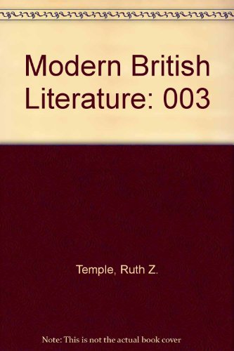 Beispielbild fr Modern British Literature: 003 zum Verkauf von NEPO UG