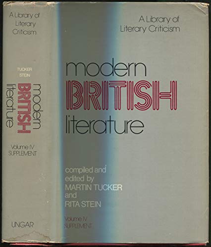 Beispielbild fr A Library of Literary Criticism: Modern British Literature zum Verkauf von Argosy Book Store, ABAA, ILAB