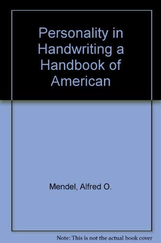 Stock image for Personality in Handwriting a Handbook of American for sale by Jenson Books Inc