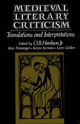 Beispielbild fr Medieval Literary Criticism: Translations and Interpretations zum Verkauf von Books From California