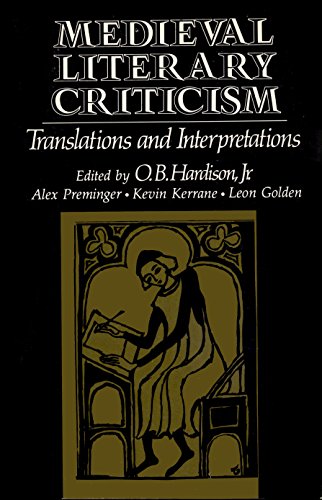 Stock image for Medieval Literary Criticism: Translations and Interpretations for sale by SecondSale