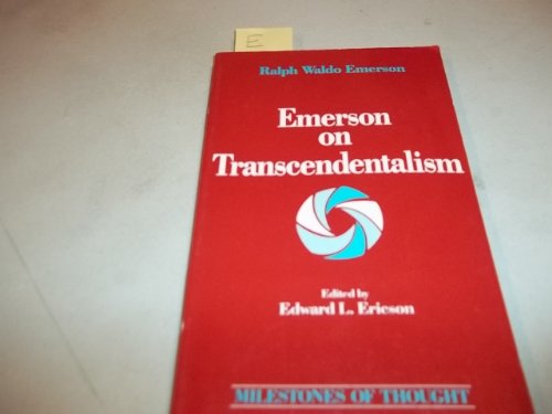 Imagen de archivo de Emerson on Transcendentalism 0000 Milestones of Thought a la venta por PBShop.store US