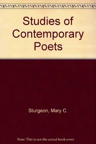Stock image for Studies Of Contemporary Poets for sale by Willis Monie-Books, ABAA