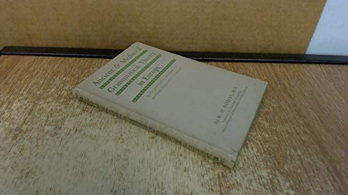 Ancient and Mediaeval Grammatical Theory in Europe; With Particular Reference to Modern Linguistic Doctrine (Kennikat Classics Series) (9780804612029) by Robins, R. H.