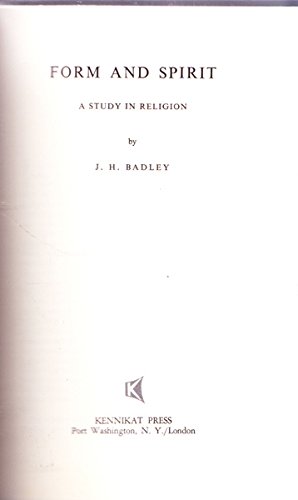 Form and Spirit: A Study in Religion